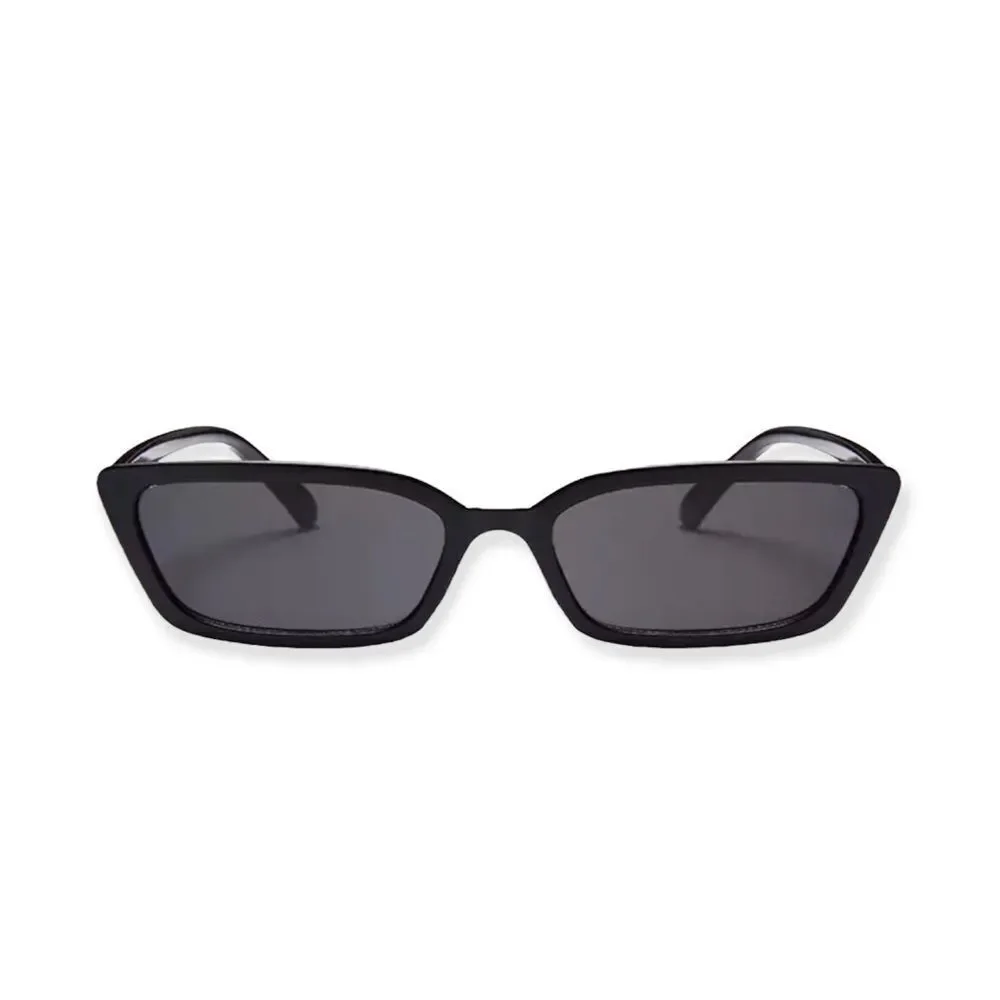 🆕Black Cat Eye Square Rectangle Tinted Lens Sunglasses